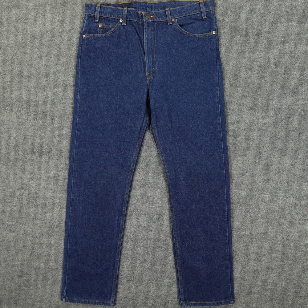 Vintage Levis 505 Orange Tab Jeans Mens 38x32 Blue Regular Fit Straight Leg USA